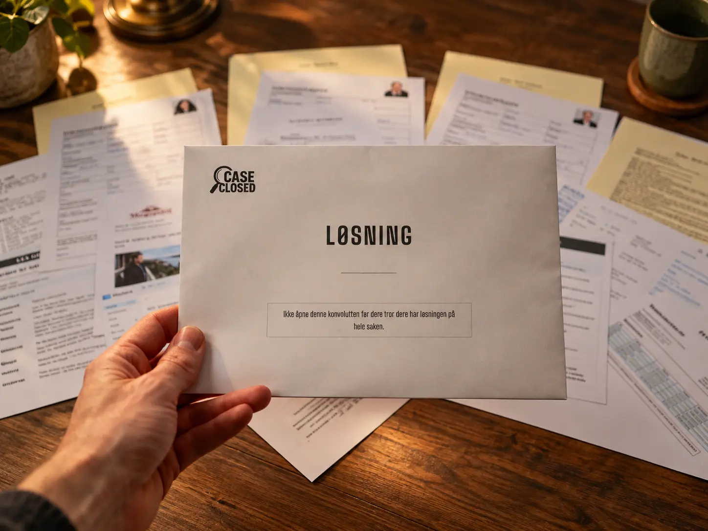Lukket konvolutt merket løsning
